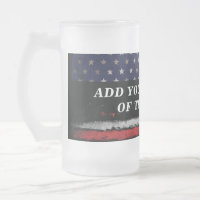 Add your own text on grunge American flag