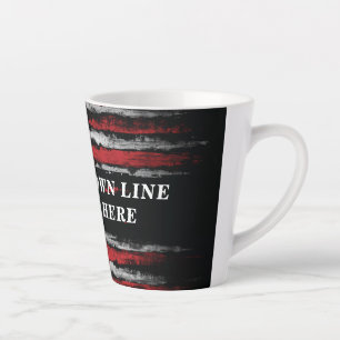 Add your own text on grunge American flag Latte Mug