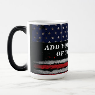 Add your own text on grunge American flag Magic Mug