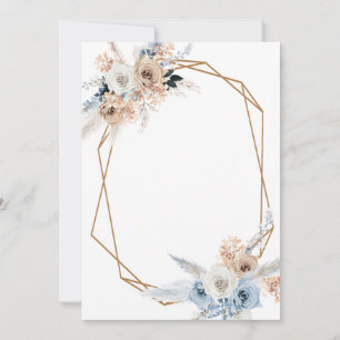 add your own text pampass dusty blue geometric invitation