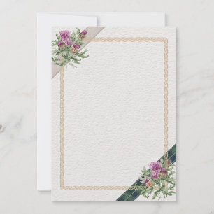 Add Your Own Text Scottish Thistle Celtic Tartan Invitation