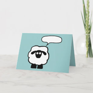 Add Your Own Text Sheep Greeting Card