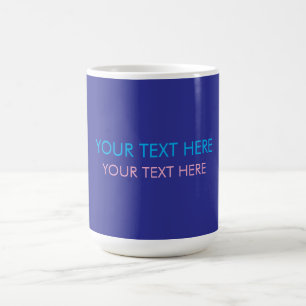 Add Your Own Text Slogan Minimalist Modern Plain Coffee Mug