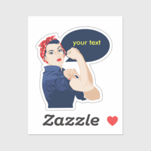 Add your own text to rosie riveter