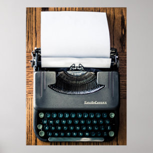 Add Your Own Text to the Typewriter Paper! Poster