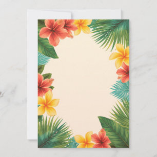 Add Your Own Text Tropical Hibiscus Floral Invitation
