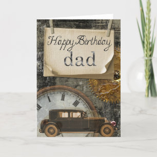 Add Your Own Text: Vintage Dad Birthday Card