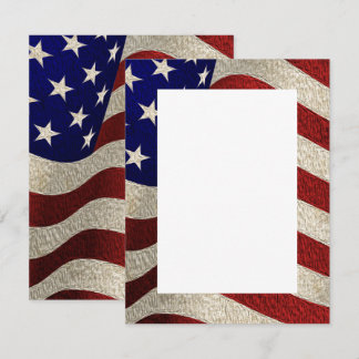 Add Your Own Text Vintage Stars Stripes US Flag Invitation