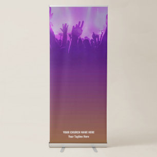 Add Your Own Text Welcome Church Retractable Banner