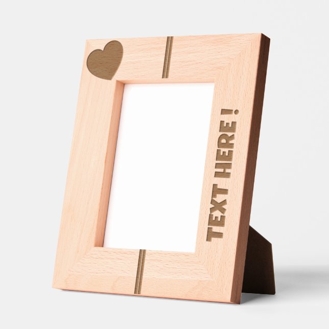 ADD YOUR OWN TEXT wooden Etched Frames (Left)