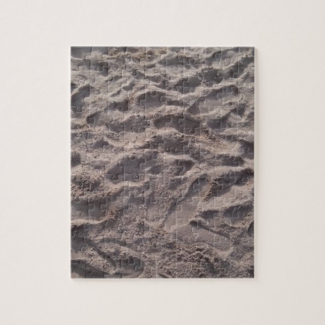 Add your own text, writing in sand, sunny beach jigsaw puzzle (Vertical)