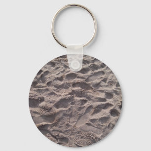 Add your own text, writing in sand, sunny beach key ring