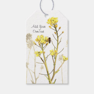 Add Your Own Text Yellow Flowers Gift Tags
