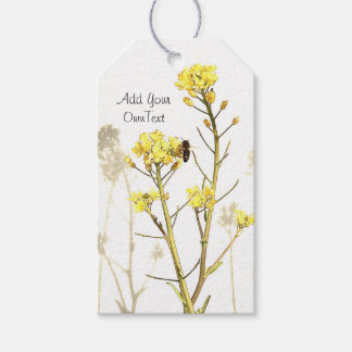 Add Your Own Text Yellow Flowers Gift Tags