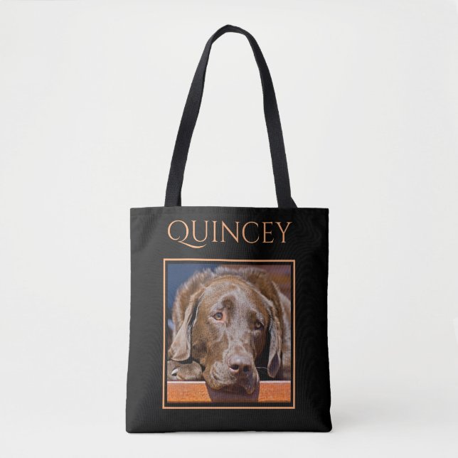 Add Your Personalised Favourite Photo Custom Name Tote Bag (Front)