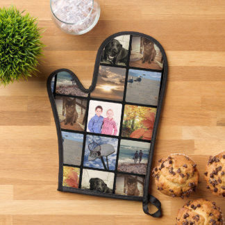Add Your Personalised Photo Collage Print All Over Oven Mitt