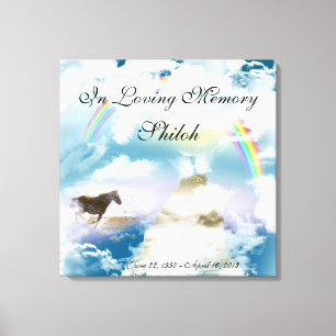 Add Your Pet Photo Pet Loss Sympathy Canvas Print