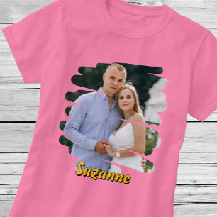 Add Your Photo and Name. Custom Personalised Gift T-Shirt