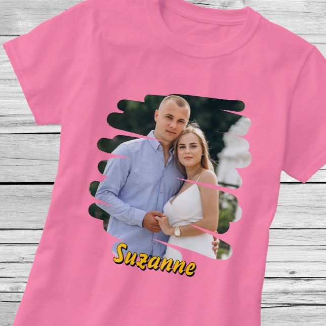 Add Your Photo and Name. Custom Personalised Gift T-Shirt (Creator Uploaded)