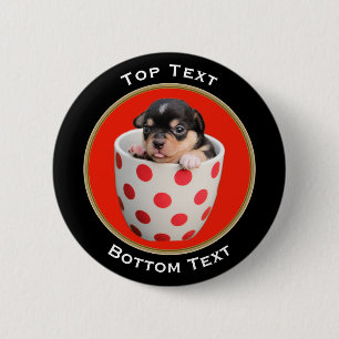 Add Your Photo and Text Custom 6 Cm Round Badge