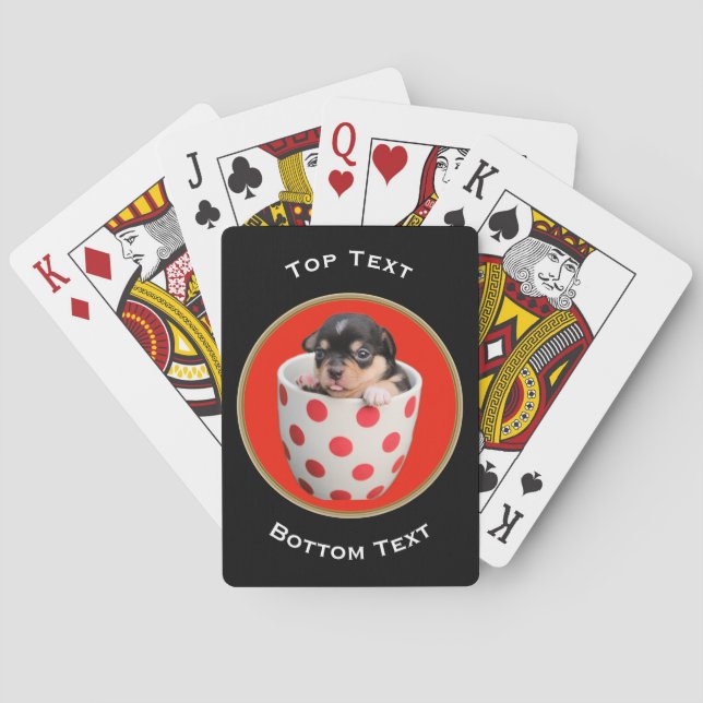Add Your Photo and Text Custom Playing Cards (Back)