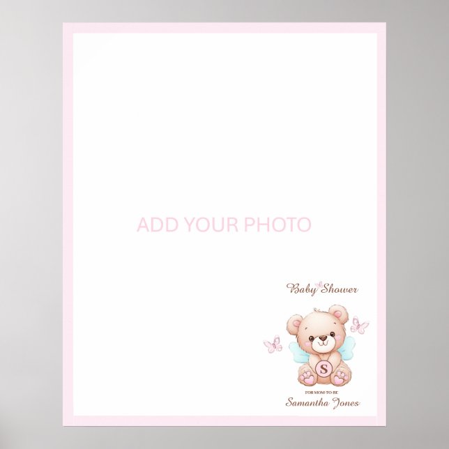 Add Your Photo Baby Shower Theme Poster (Front)