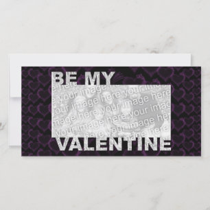 ADD Your Photo Be My Valentine Frame - Goth Hearts Holiday Card