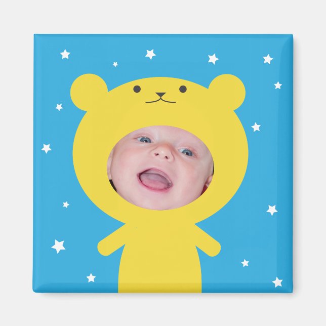 Add Your Photo Bear Frame Magnet (Front)