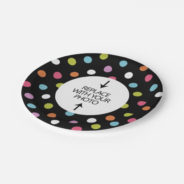 Add Your Photo Birthday Plates (Angled)