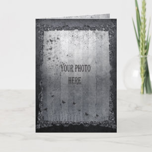 Add your photo black Gothic frame Card