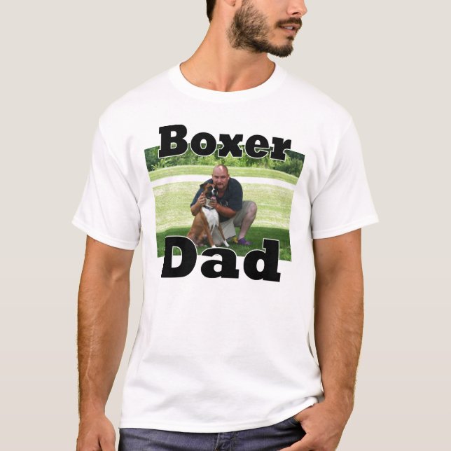 ADD YOUR PHOTO Boxer DAD T-Shirt (Front)