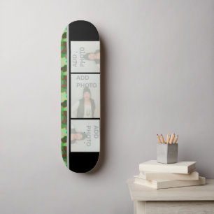 Add Your Photo Camouflage Skateboard