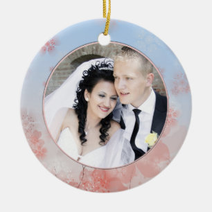 Add Your Photo Cherry Blossom Thank You Wedding O Ceramic Tree Decoration
