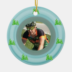 Add Your Photo Christmas Tree Ceramic Ornament
