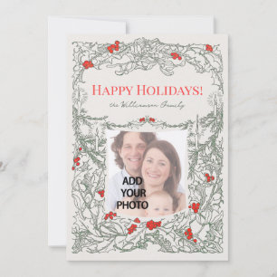 Add Your Photo Classical Christmas Holiday Card