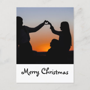add your photo custom calligraphy christmas card