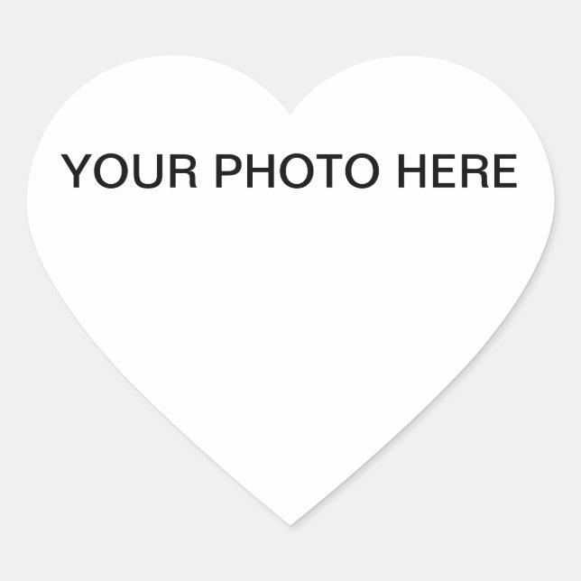 Add your photo customisable button heart sticker (Front)