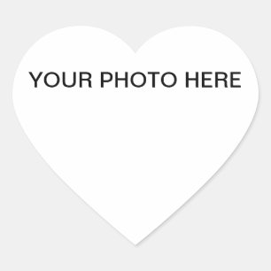 Add your photo customisable button heart sticker