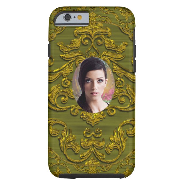 Add Your Photo Damask Chic Case-Mate iPhone Case (Back)
