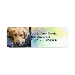 add your photo dog with watercolor and text custom