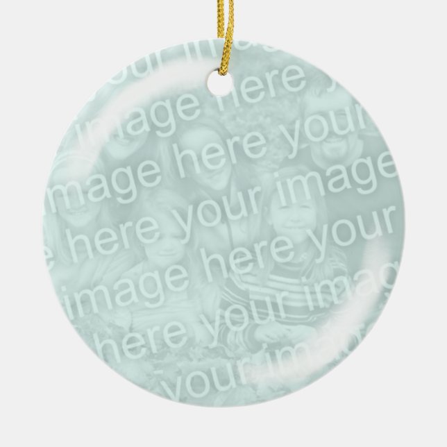 Add Your Photo Glass Looking Ornament (Front)