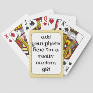 Add Your Photo Gold Frame Bicycle® Play Playing Cards