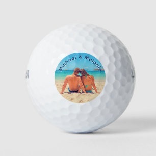 Add Your Photo Golf Balls Stamps Gift Custom Names