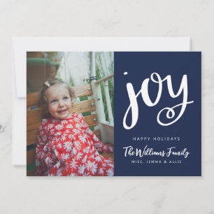 ADD YOUR PHOTO Happy Holidays JOY Invitation
