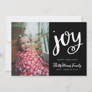 ADD YOUR PHOTO Happy Holidays JOY Invitation