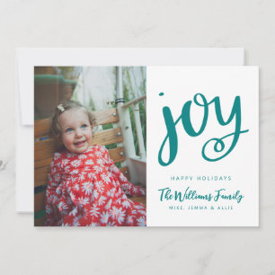 ADD YOUR PHOTO   Happy Holidays JOY Invitation