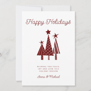 ADD YOUR PHOTO   Holidays Modern Christmas Tree Invitation