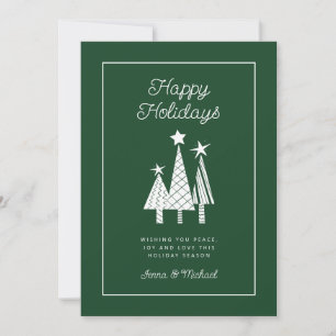 ADD YOUR PHOTO Holidays Modern Christmas Tree Invitation