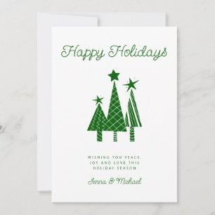 ADD YOUR PHOTO   Holidays Modern Christmas Tree Invitation