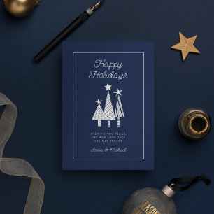 ADD YOUR PHOTO Holidays Modern Christmas Tree Invitation